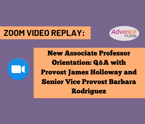 UNM provost and senior vice provost answer questions for new associate professors