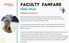 Graphic design of Mala Htun's faculty fanfare
