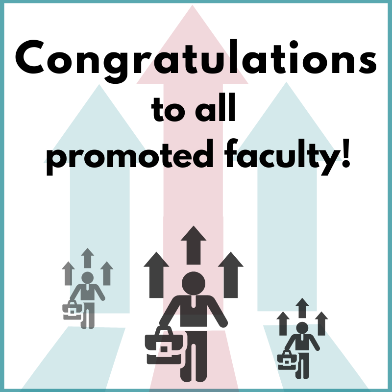 Grpahic that says C0ngratulations to all faculty