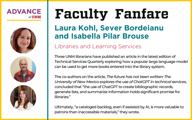 Faculty Fanfare graphic