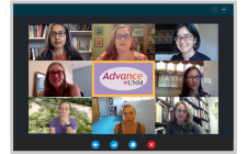 Zoom meeting on a screen