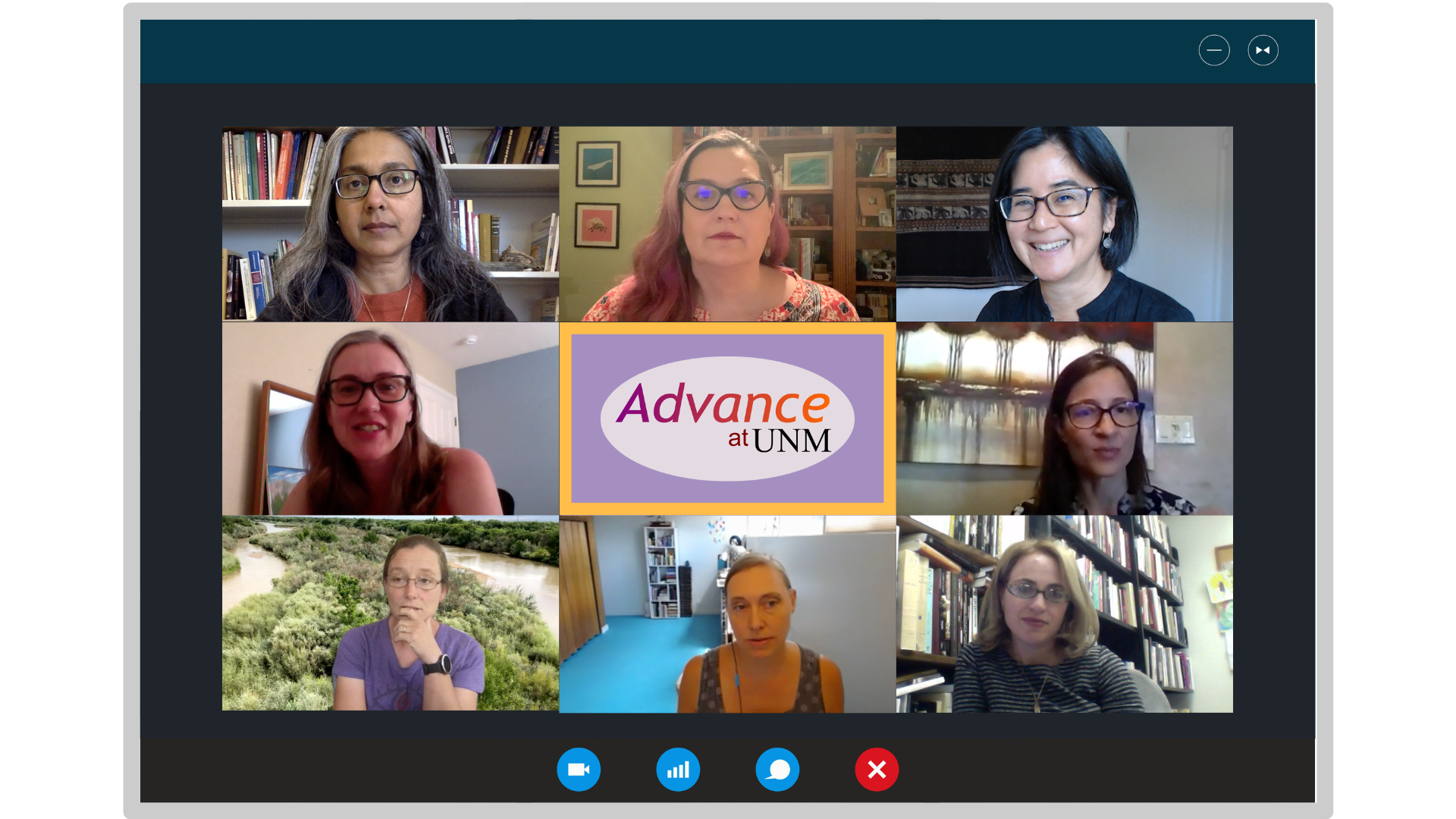 Zoom meeting on a screen